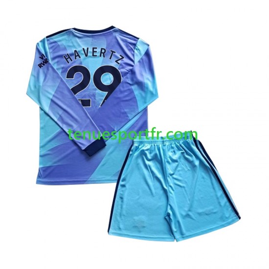 Kit Enfant Maillot Troisième Arsenal Havertz 29 2024-2025 à Manches Longues