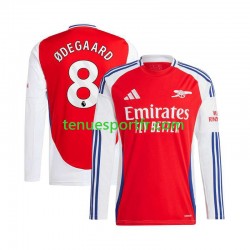 Homme Maillot Domicile Arsenal Martin Odegaard 8 2024-2025 Rouge à Manches Longues
