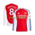 Homme Maillot Domicile Arsenal Martin Odegaard 8 2024-2025 Rouge à Manches Longues