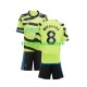 Kit Enfant Maillot Extérieur Arsenal Odegaard 8 2023-2024 à Manches Courtes
