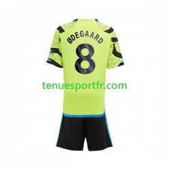 Kit Enfant Maillot Extérieur Arsenal Odegaard 8 2023-2024 à Manches Courtes