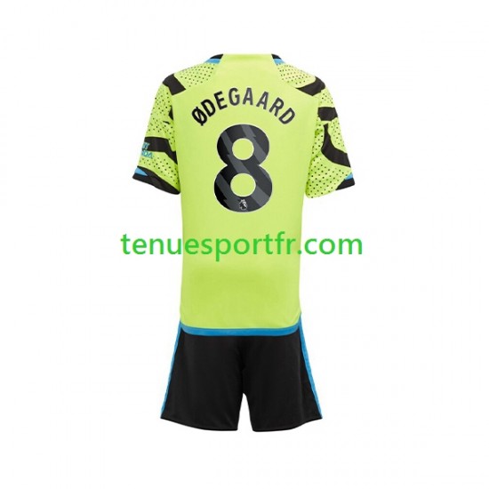 Kit Enfant Maillot Extérieur Arsenal Odegaard 8 2023-2024 à Manches Courtes