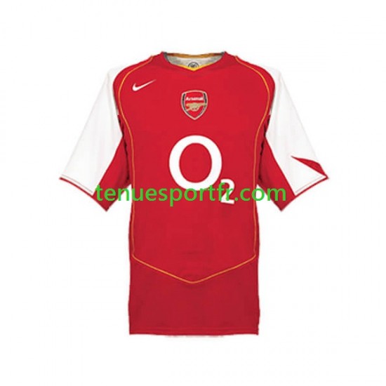 Homme Maillot Retro Domicile Arsenal 2004 à Manches Courtes
