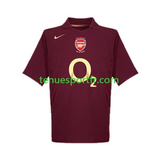 Homme Maillot Retro Domicile Arsenal 2005 à Manches Courtes