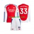 Kit Enfant Maillot Domicile Arsenal Riccardo Calafiori 33 2024-2025 à Manches Longues
