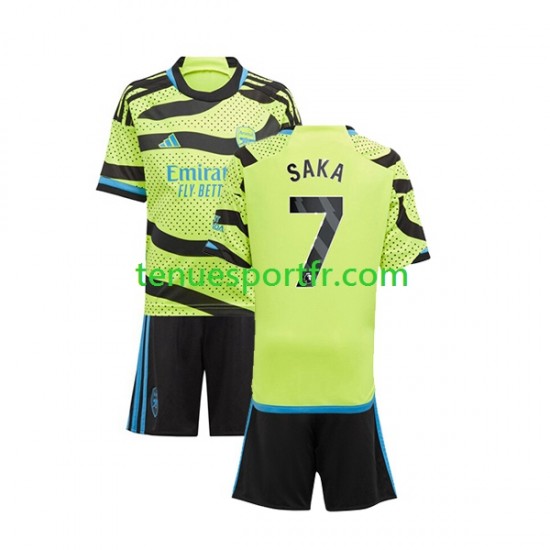 Kit Enfant Maillot Extérieur Arsenal Saka 7 2023-2024 à Manches Courtes