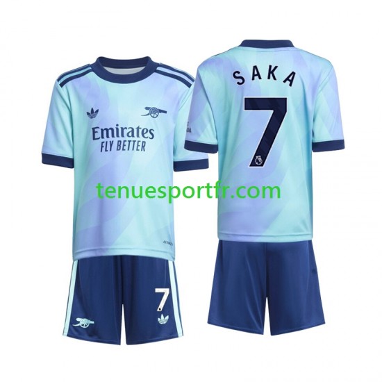 Kit Enfant Maillot Troisième Arsenal Saka 7 2024-2025 à Manches Courtes