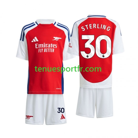 Kit Enfant Maillot Domicile Arsenal Sterling 30 2024-2025 à Manches Courtes
