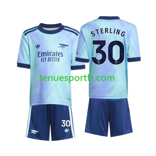 Kit Enfant Maillot Troisième Arsenal Sterling 30 2024-2025 à Manches Courtes