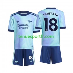 Kit Enfant Maillot Troisième Arsenal Takehiro Tomiyasu 18 2024-2025 à Manches Courtes