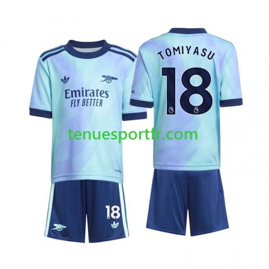 Kit Enfant Maillot Troisième Arsenal Takehiro Tomiyasu 18 2024-2025 à Manches Courtes