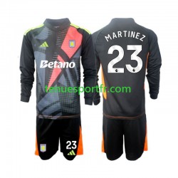 Kit Enfant Maillot Extérieur Aston Villa Gardien Emiliano Martinez 23 2024-2025 à Manches Longues