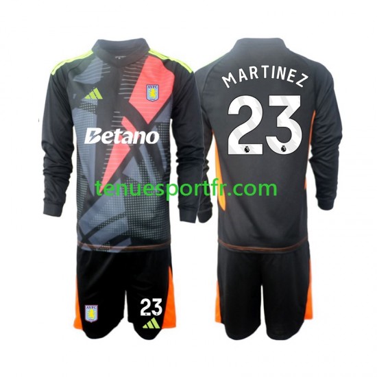 Kit Enfant Maillot Extérieur Aston Villa Gardien Emiliano Martinez 23 2024-2025 à Manches Longues