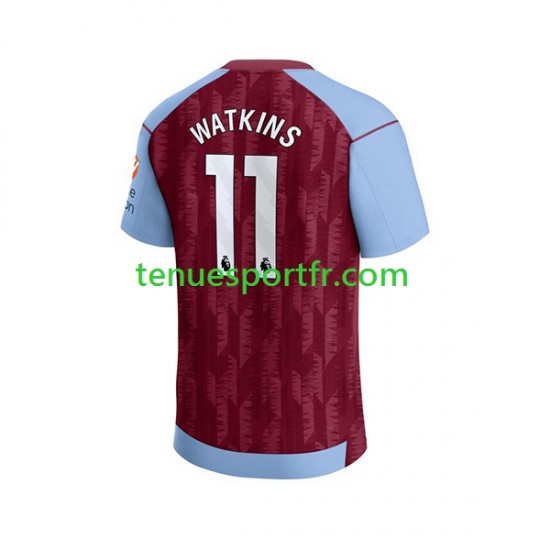 Homme Maillot Domicile Aston Villa Ollie Watkins 11 2023-2024 à Manches Courtes