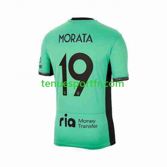 Homme Maillot Troisième Atlético Madrid 2 Alvaro Morata 19 2023-2024 à Manches Courtes