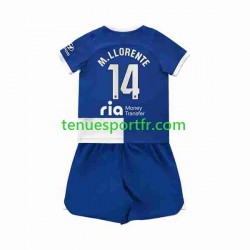 Kit Enfant Maillot Extérieur Atlético Madrid 2 Marcos Llorente 14 2023-2024 à Manches Courtes