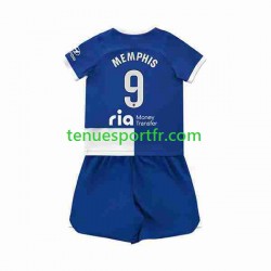 Kit Enfant Maillot Extérieur Atlético Madrid 2 Memphis Depay 9 2023-2024 à Manches Courtes