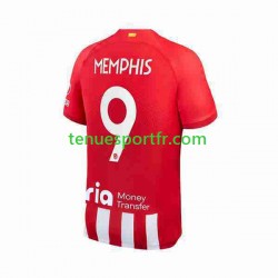Homme Maillot Domicile Atlético Madrid 2 Memphis Depay 9 2023-2024 à Manches Courtes