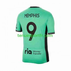 Homme Maillot Troisième Atlético Madrid 2 Memphis Depay 9 2023-2024 à Manches Courtes