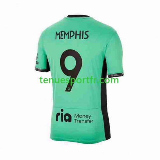 Homme Maillot Troisième Atlético Madrid 2 Memphis Depay 9 2023-2024 à Manches Courtes