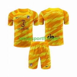 Kit Enfant Maillot Atlético Madrid Gardien 2023-2024 Orange à Manches Courtes
