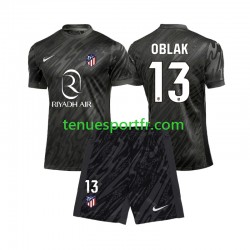 Kit Enfant Maillot Domicile Atlético Madrid Gardien Jan Oblak 13 2024-2025 à Manches Courtes