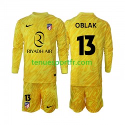 Kit Enfant Maillot Troisième Atlético Madrid Gardien Jan Oblak 13 2024-2025 à Manches Longues