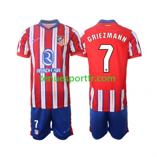 Kit Enfant Maillot Domicile Atlético Madrid Griezmann 7 2024-2025 à Manches Courtes