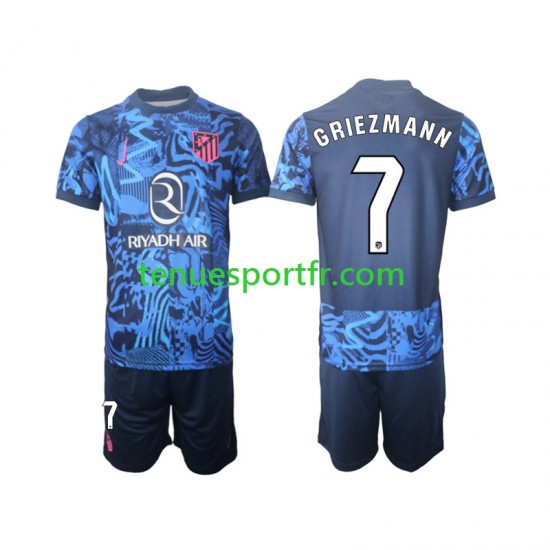 Kit Enfant Maillot Troisième Atlético Madrid Griezmann 7 2024-2025 à Manches Courtes
