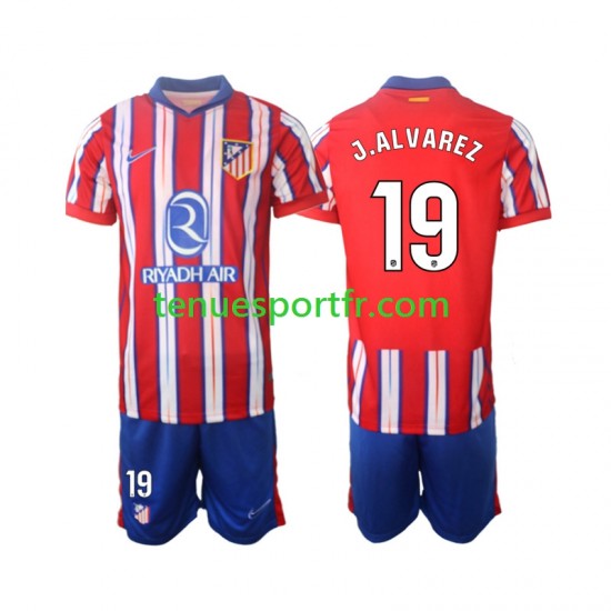 Kit Enfant Maillot Domicile Atlético Madrid J.Alvarez 19 2024-2025 à Manches Courtes