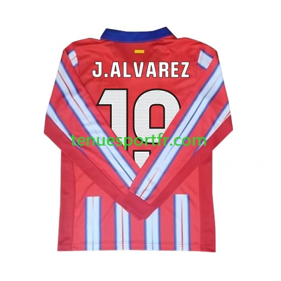 Homme Maillot Domicile Atlético Madrid Julian Alvarez 19 2024-2025 à Manches Longues