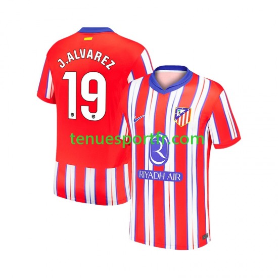 Homme Maillot Domicile Atlético Madrid Julian Alvarez 19 2024-2025 à Manches Courtes