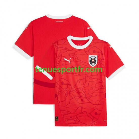 Homme Maillot Domicile Autriche Euro 2024 Rouge à Manches Courtes