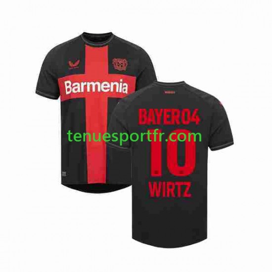 Homme Maillot Domicile Bayer 04 Leverkusen Florian Wirtz 10 2023-2024 à Manches Courtes