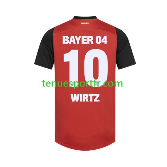Homme Maillot Domicile Bayer 04 Leverkusen Florian Wirtz 10 2024-2025 à Manches Courtes