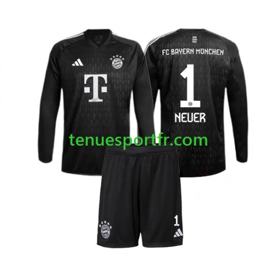 Kit Enfant Maillot Domicile Bayern Munich Gardien Manuel Neuer 1 2023-2024 à Manches Longues