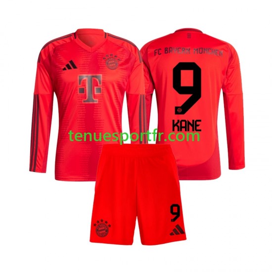 Kit Enfant Maillot Domicile Bayern Munich Harry Kane 9 2024-2025 à Manches Longues