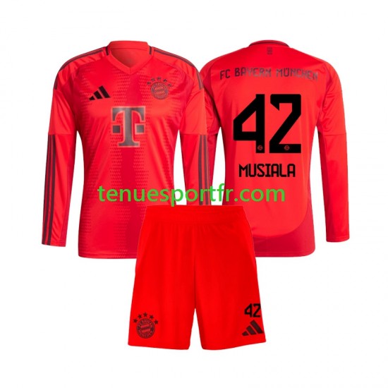 Kit Enfant Maillot Domicile Bayern Munich Jamal Musiala 42 2024-2025 à Manches Longues