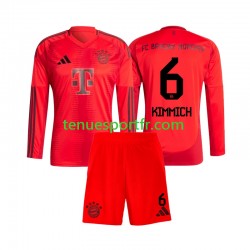 Kit Enfant Maillot Domicile Bayern Munich Joshua Kimmich 6 2024-2025 à Manches Longues
