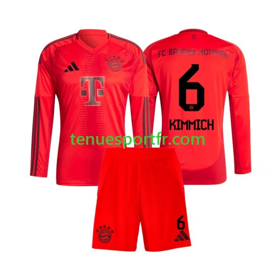 Kit Enfant Maillot Domicile Bayern Munich Joshua Kimmich 6 2024-2025 à Manches Longues