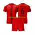 Kit Enfant Maillot Domicile Bayern Munich Joshua Kimmich 6 2024-2025 Rouge à Manches Courtes