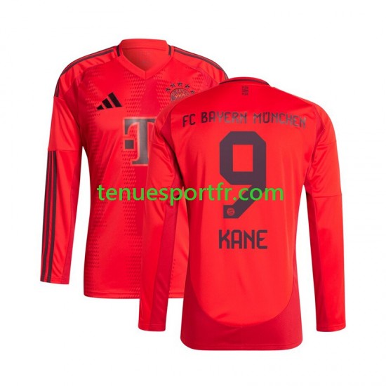 Homme Maillot Domicile Bayern Munich Kane 9 2024-2025 Rouge à Manches Longues