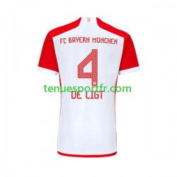Homme Maillot Domicile Bayern Munich Matthijs de Ligt 4 2023-2024 à Manches Courtes