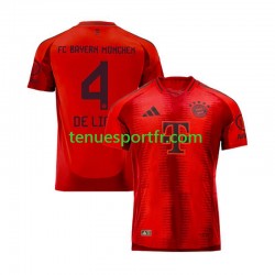 Homme Maillot Domicile Bayern Munich Matthijs de Ligt 4 2024-2025 Rouge à Manches Courtes