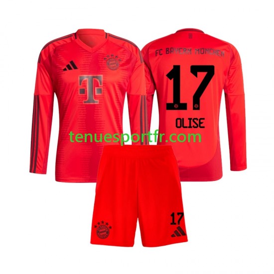 Kit Enfant Maillot Domicile Bayern Munich Michael Olise 17 2024-2025 à Manches Longues