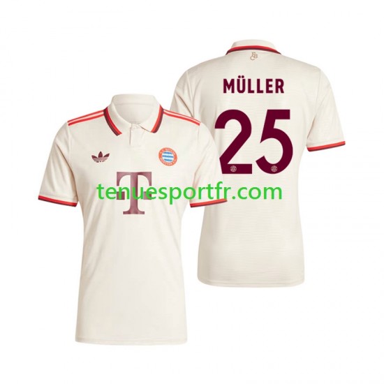 Homme Maillot Troisième Bayern Munich Muller 25 2024-2025 à Manches Courtes
