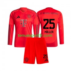Kit Enfant Maillot Domicile Bayern Munich Thomas Muller 25 2024-2025 à Manches Longues