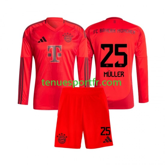 Kit Enfant Maillot Domicile Bayern Munich Thomas Muller 25 2024-2025 à Manches Longues