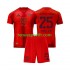 Kit Enfant Maillot Domicile Bayern Munich Thomas Muller 25 2024-2025 Rouge à Manches Courtes
