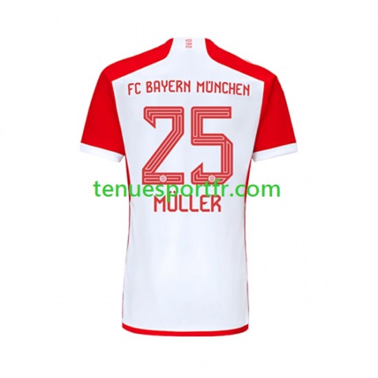 Homme Maillot Domicile Bayern Munich Thomas Muller 25 2023-2024 à Manches Courtes